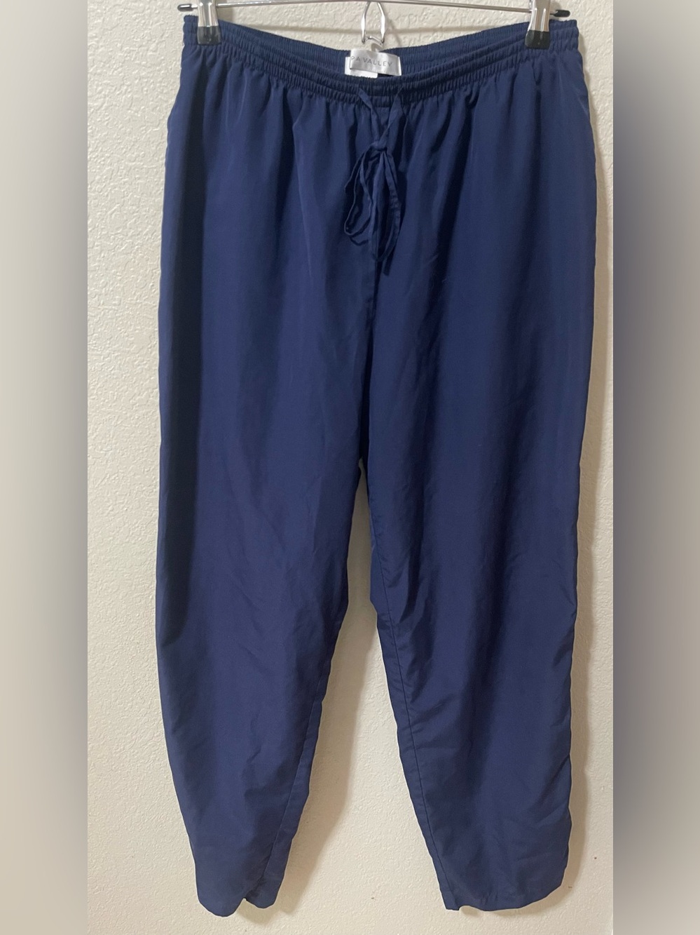 Vintage Napa Valley Men's Navy Drawstring Windbreaker Pants - Lightweight